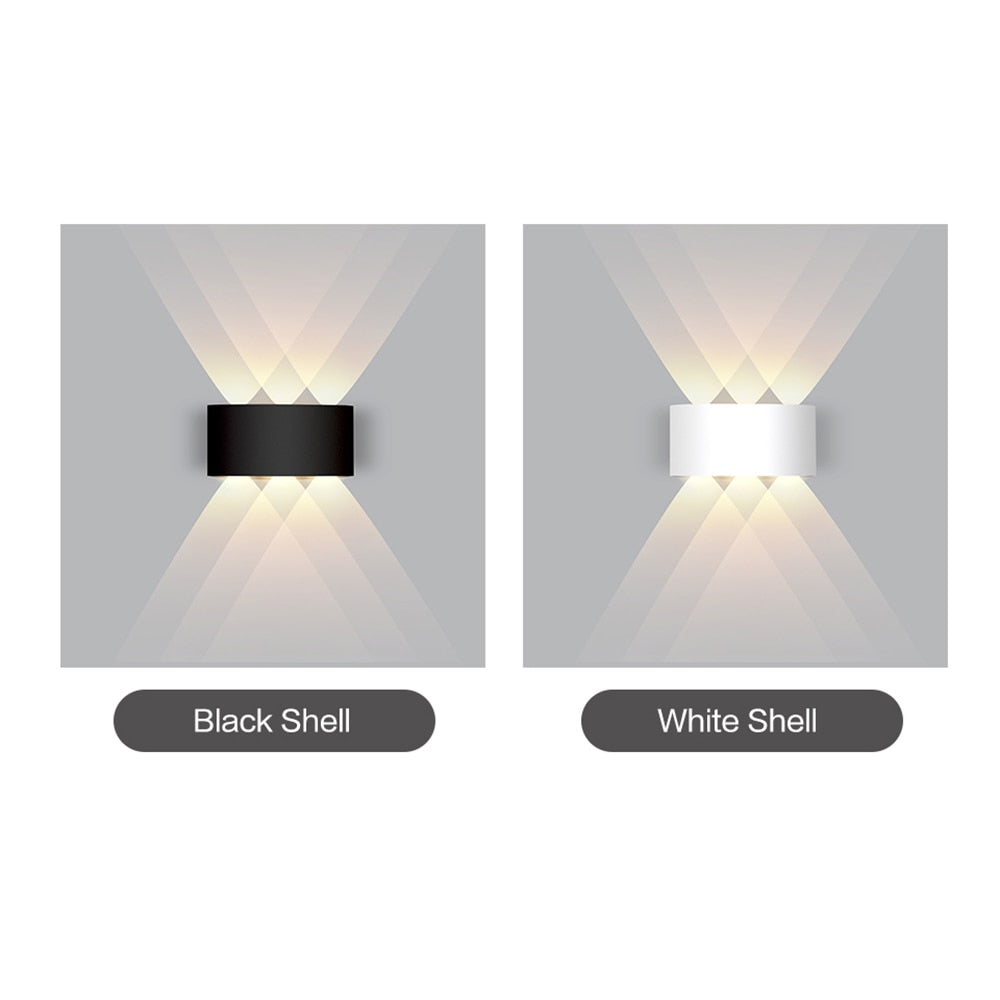 IP65 LED Wall Light Aluminum RGB Outdoor Waterproof Garden Fence Indoor Fashion Wall Lamp For Bedroom Bedside Living Room Stairs