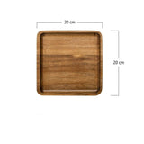 Handcrafted Solid Wood Square Plater