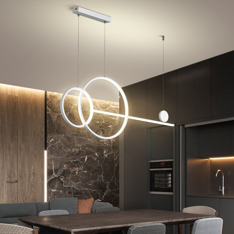 FANPINFANDO Modern Led Chandelier Lighting For Living Room Bedroom Kitchen Chandeliers Black/White/Gold hanging lights Fixture