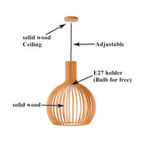 Wooden Birdcage Pendant Light 