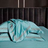 Aquamarine Embroidered Bedding Set