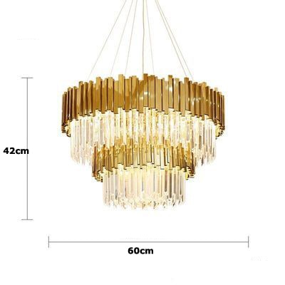 Dipped in Gold Crystal Chandelier