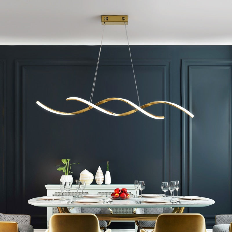 Chrome Gold Plated Hanging NEW Modern Pendant Lights For Dining Room Kitchen Room Home Deco Pendant Lamp Fixture luminaire