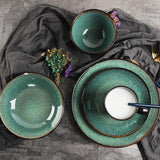 Peacock Green Ceramic Dinnerware