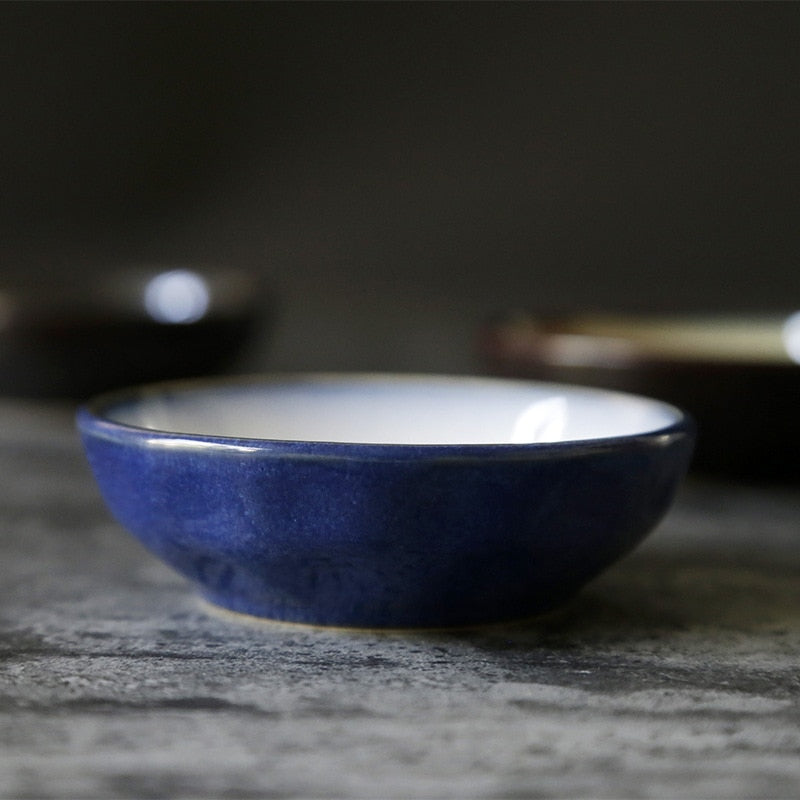 ANTOWALL Japanese-style ceramic tableware snack dish small soy sauce dish pickle dish home seasoning mini plate