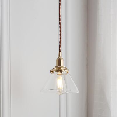 Nordic Glass Ball Pendant Light, Polished Copper