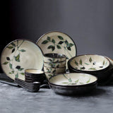 Hand Painted Evergreen Dining Set