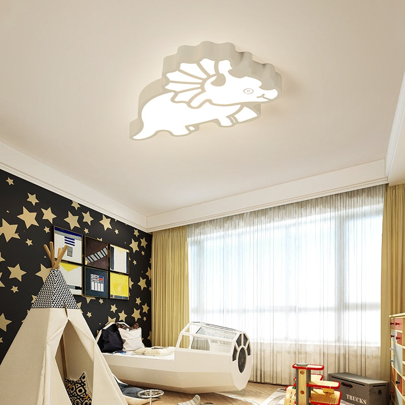 Children's room Modern led Chandelier bedroom lamp simple modern boy girl cartoon creative room dinosaur led ceiling chandelier