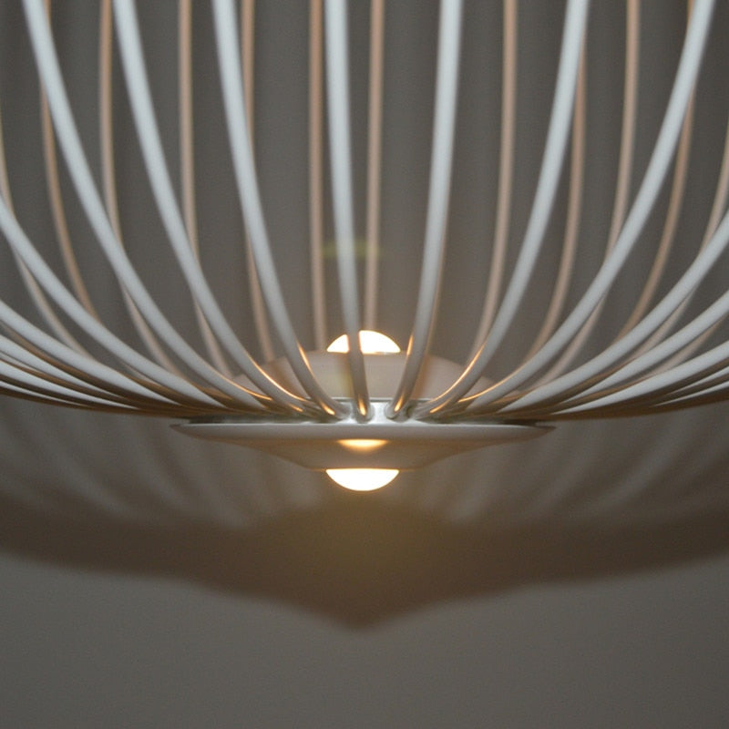 Replica Foscarini Spokes 1/2 Suspesnsion White Pendant Lamp Dining room Bar Kitchen Island Birdcage Light Italian Designer Lamp