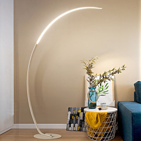 Nordic arc shape floor lamp modern Led dimmable remote control  standing lamp for living room bedroom study room decor lighting
