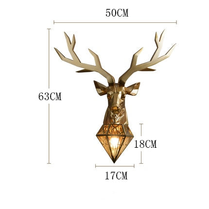 Antler Wall Sconce, Gold or Silver