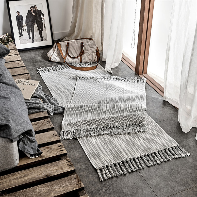 Modern Grey Cotton Mat