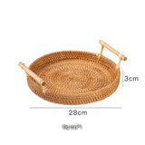 Handwoven Rattan Serving Tray