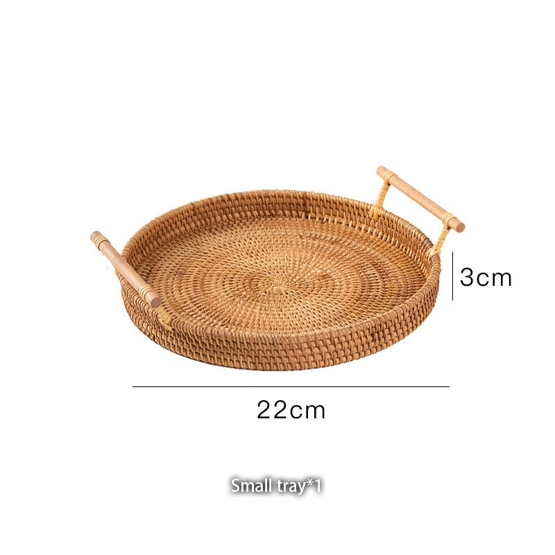 Handwoven Rattan Serving Tray