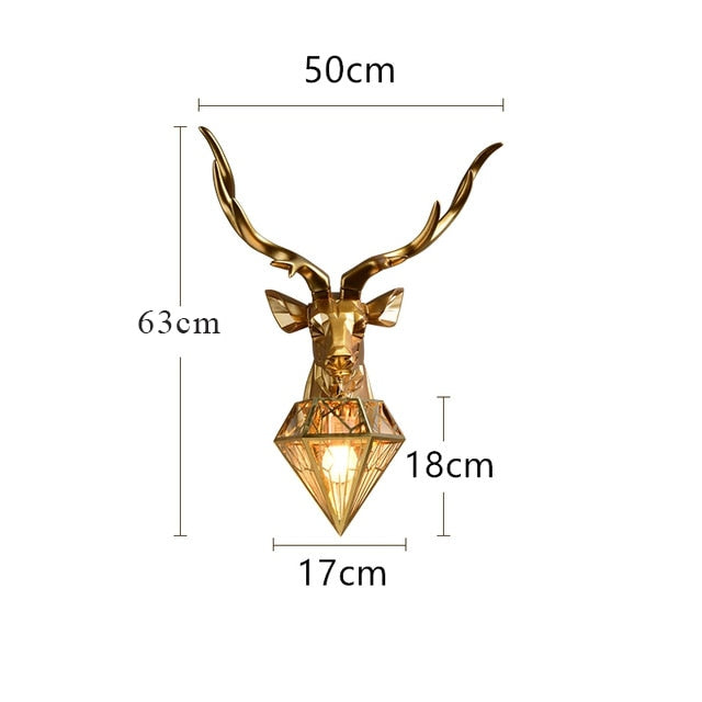 Antler Wall Sconce, Gold or Silver