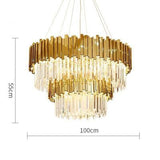 Dipped in Gold Crystal Chandelier