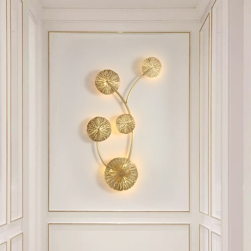 Leaf Wall Light, 3 / 5 / 7 Leaves, Japanese Style