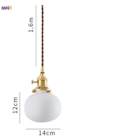 Japanese Style Ceramic Pendant Light, White