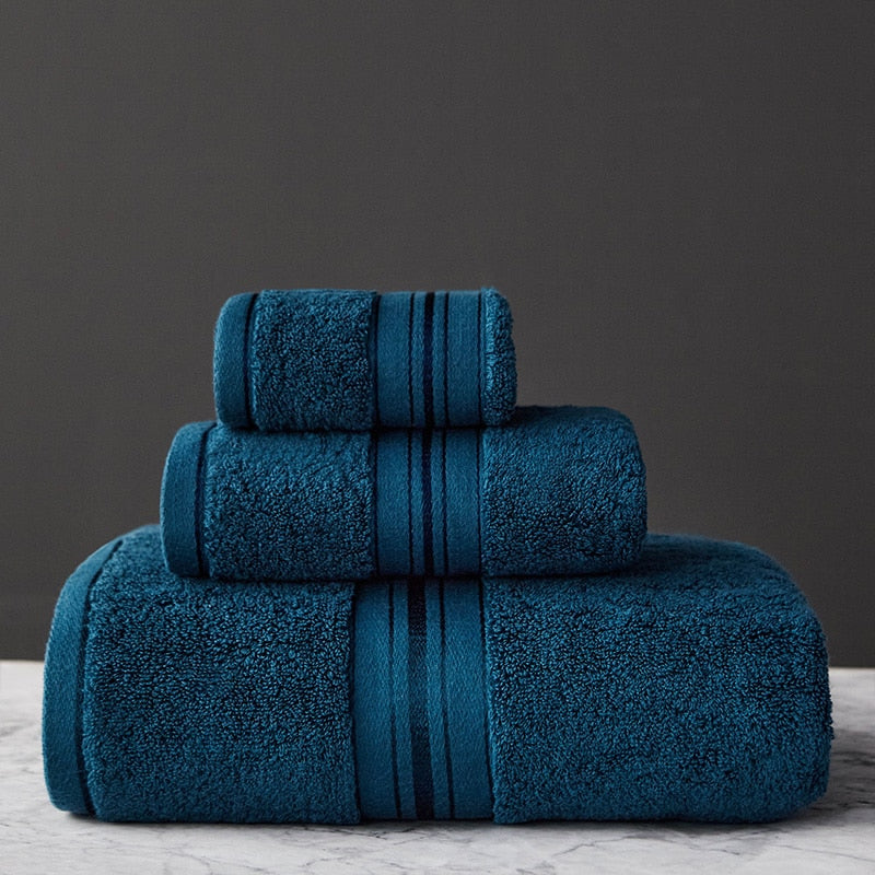 Egyptian Cotton Striped Towel Set