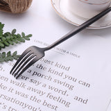 4Pcs/Set Western Dinnerware Sets 304 Stainless Steel Cutlery Set Matte Tableware Knife Fork Spoon Kit Black Gift Cutlery Box Set