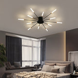 LED Ceiling Light Multi-head Black Or Gold Creative Modern Iron Panel Lamp For Dining Living Room Bedroom Lobby Home Decoration