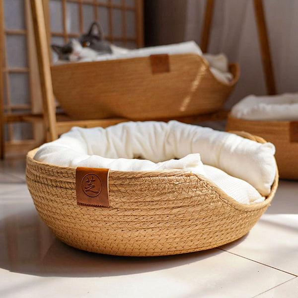 Four Seasons Rattan Bamboo Pet Bed
