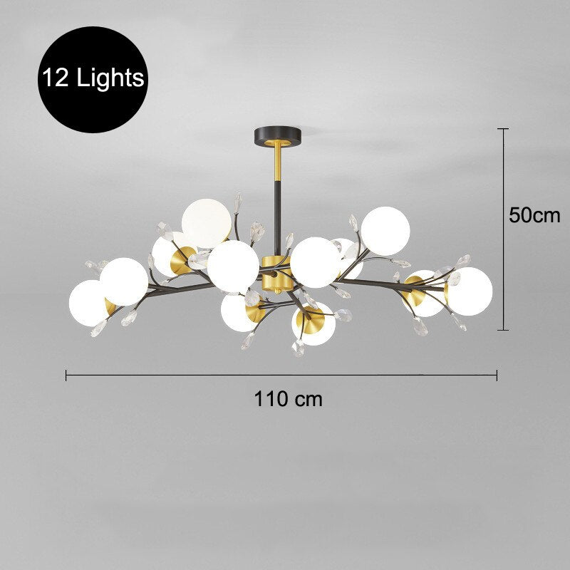 K9 Crystal Chandelier, 9 / 12 / 15 Lights