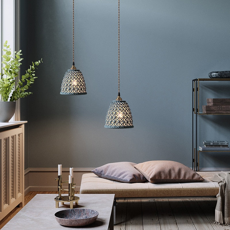 Nordic Ceramic Pendant Light, White