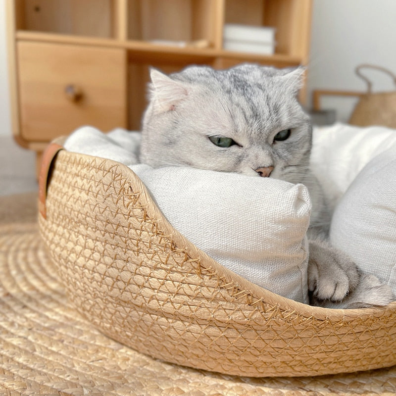 Four Seasons Rattan Bamboo Pet Bed