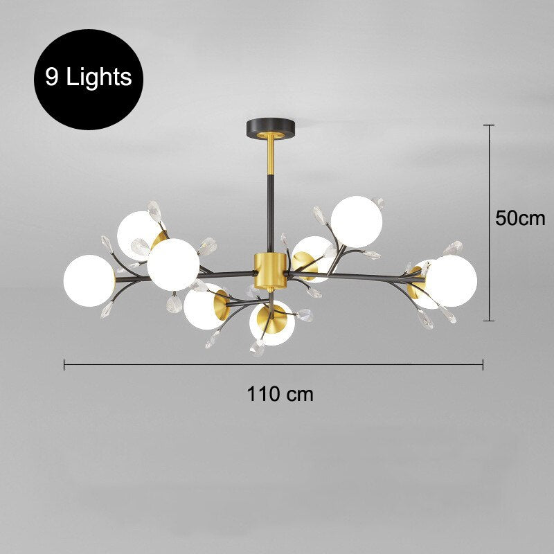 K9 Crystal Chandelier, 9 / 12 / 15 Lights