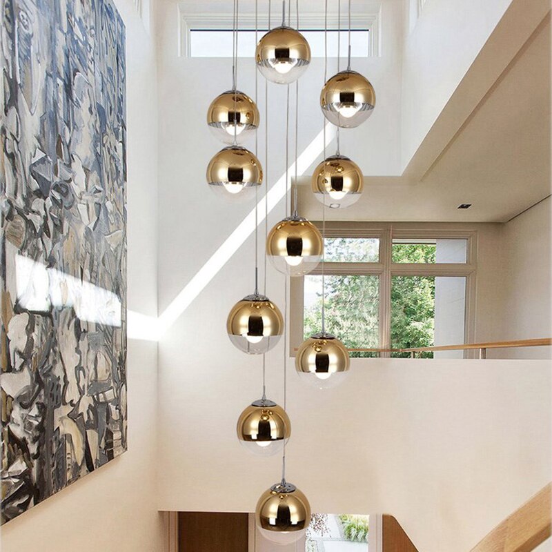 Mirror Glass Ball Pendant Light, 15 to 40 cm