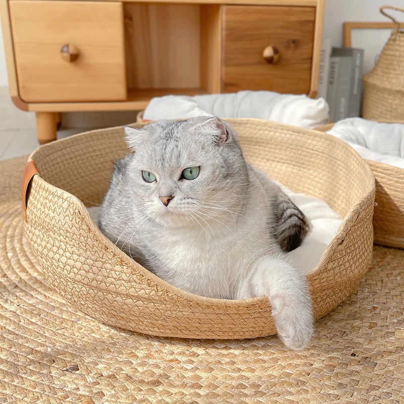 Four Seasons Rattan Bamboo Pet Bed