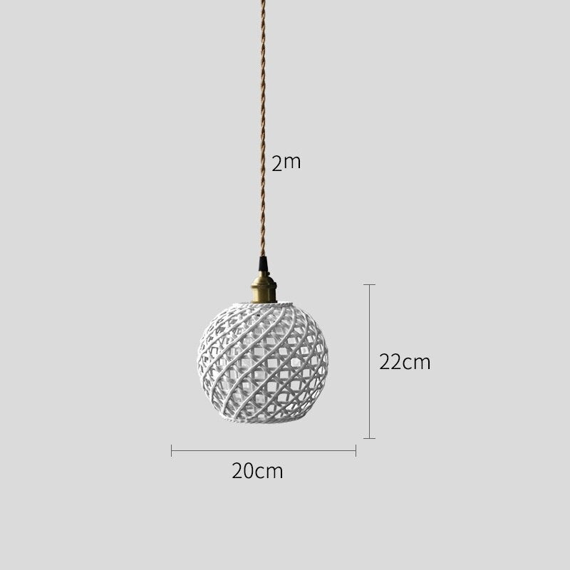 Nordic Ceramic Pendant Light, White