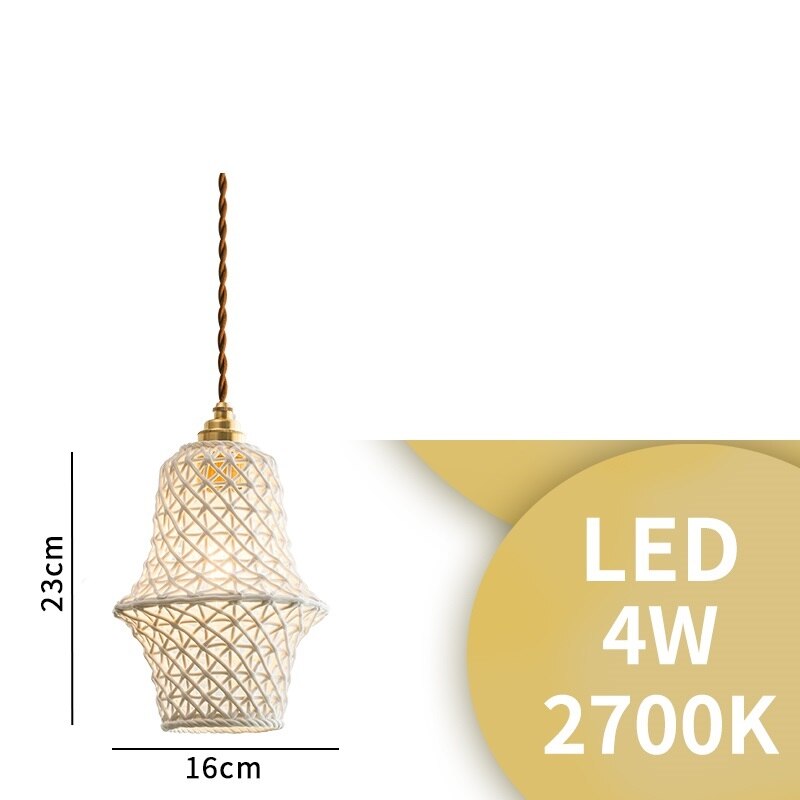 Nordic Ceramic Pendant Light, White
