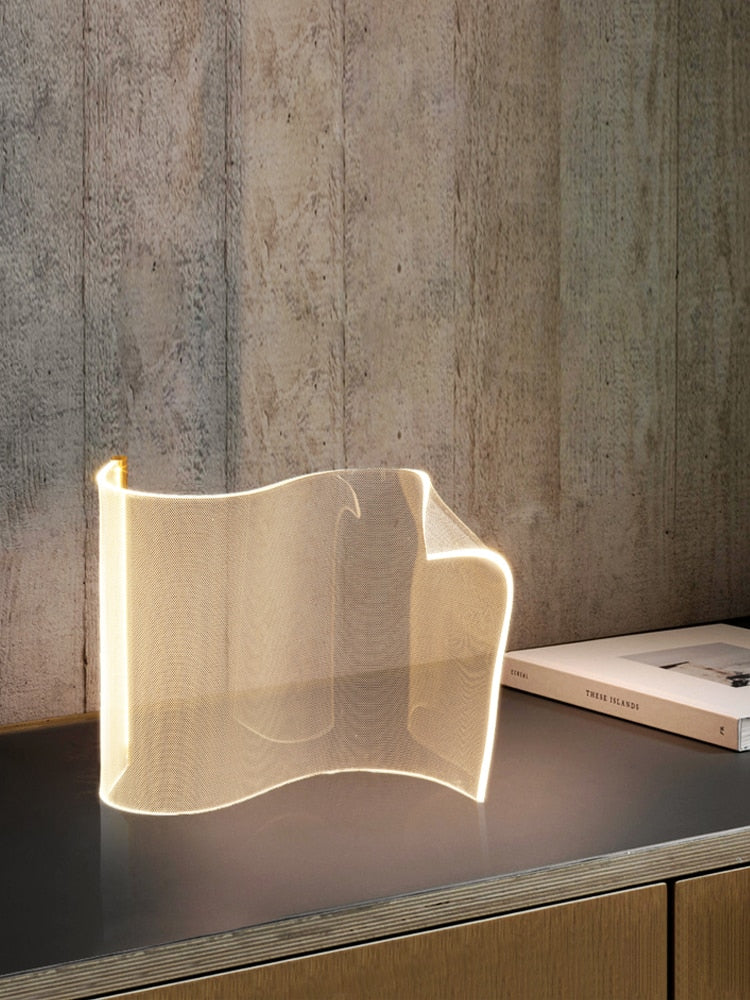 Acrylic Light Guide Table Lamp, Modern Luxury