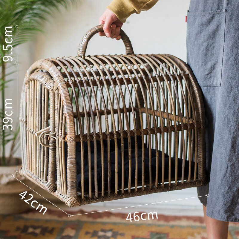 Handmade Rattan Artisan Pet Bed – Default Title