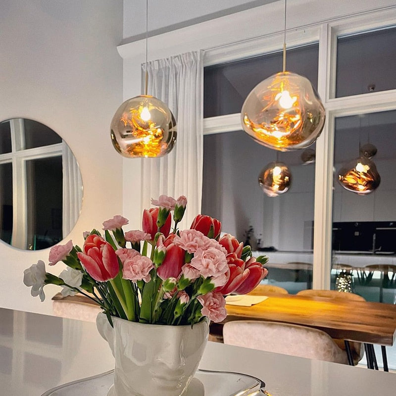 Lava Glass Bubble Pendant Light