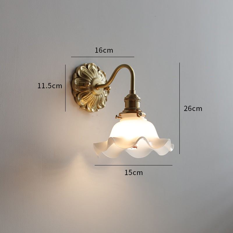 Copper and Ceramic Wall Sconce, Nordic Style