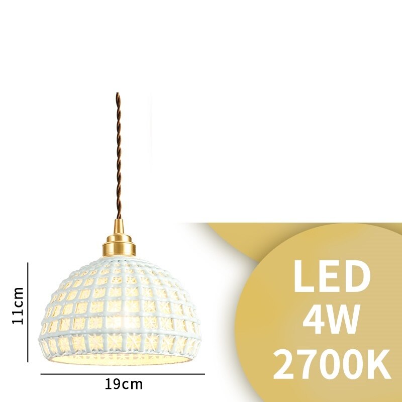 Nordic Ceramic Pendant Light, White
