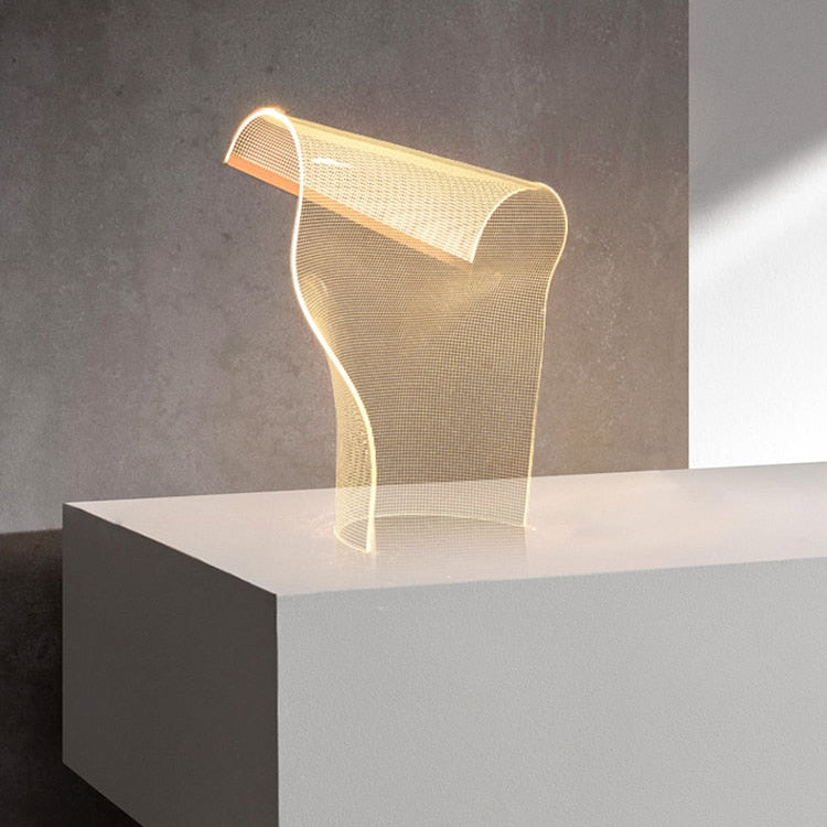 Acrylic Light Guide Table Lamp, Modern Luxury