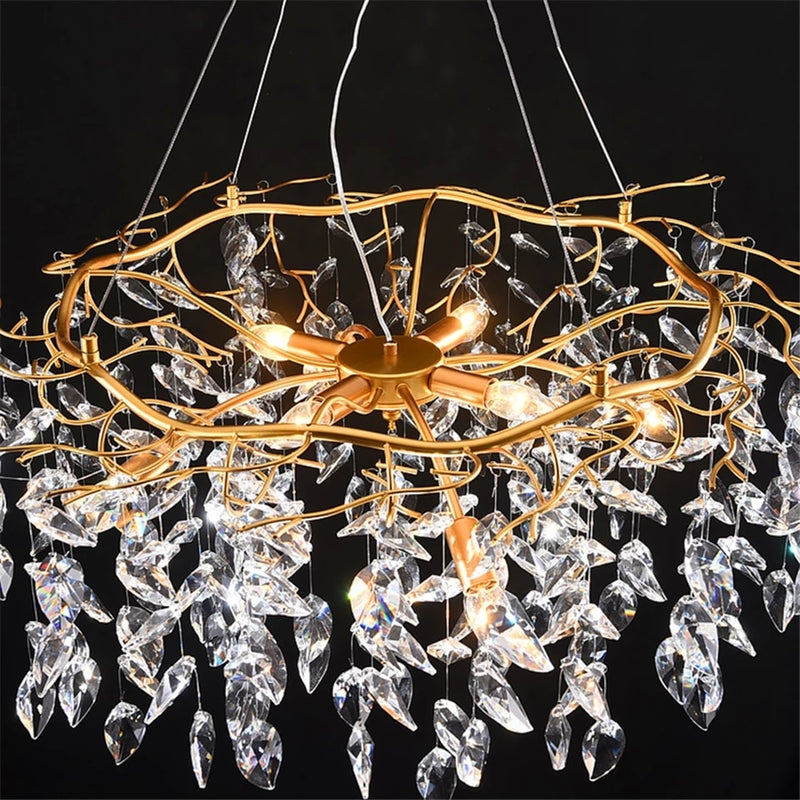 Winter's First Snow Crystal Chandelier