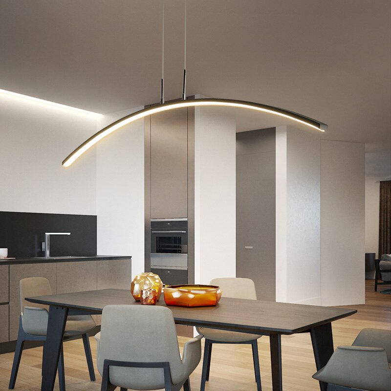 Nordic Hanging Arc Chandelier – Black