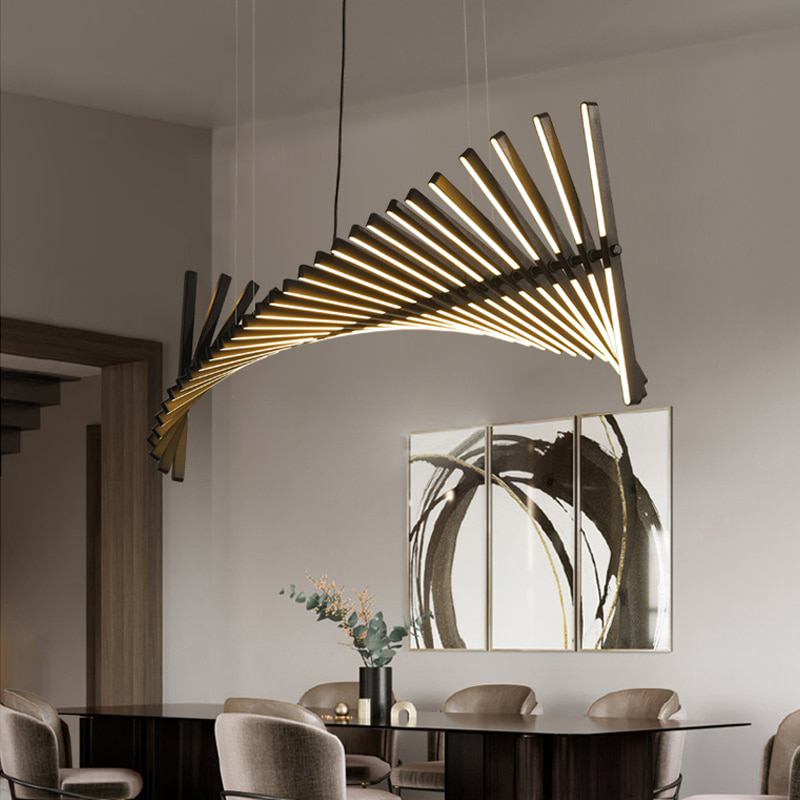 Rhythm Horizontal Hanging Chandelier – Black