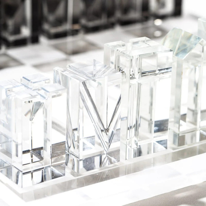Crystal Clear Acrylic Chess Set